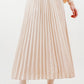 Satin Pleats Skirt - Cream
