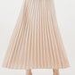 Satin Pleats Skirt - Cream