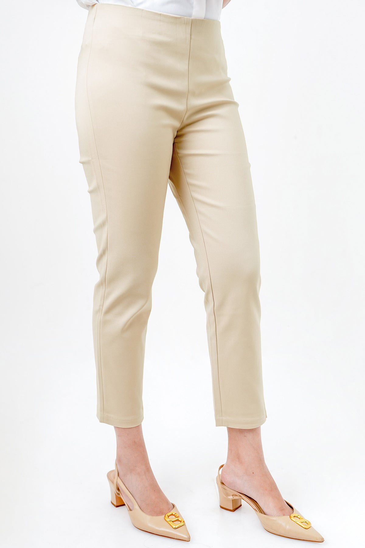 Basic Ankle Pants - Beige