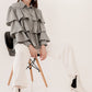 Tiered Ruffle Shirt - Grey