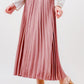 Satin Pleats Skirt - Blush