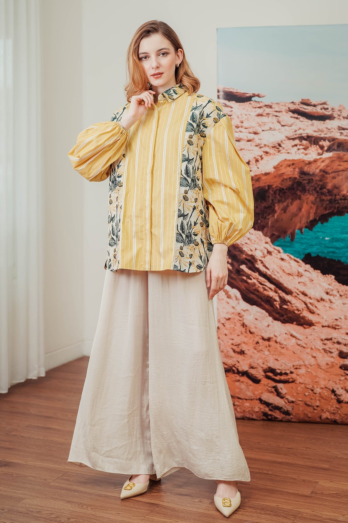 Rasha Floral Shirt - Yellow
