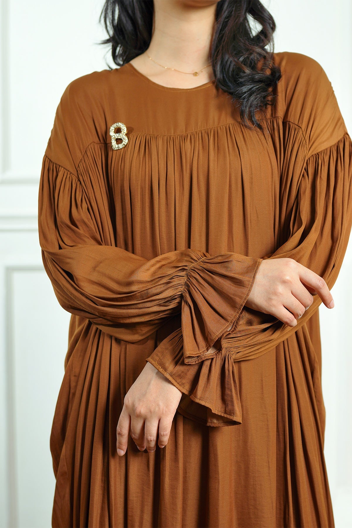 Cara Maxi Dress - Brown