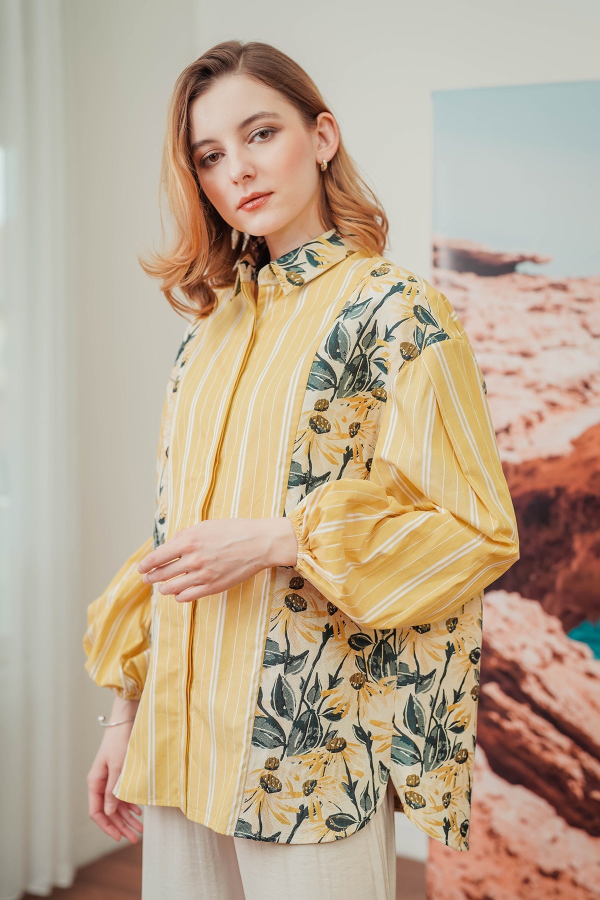 Rasha Floral Shirt - Yellow