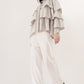 Tiered Ruffle Shirt - Light Grey