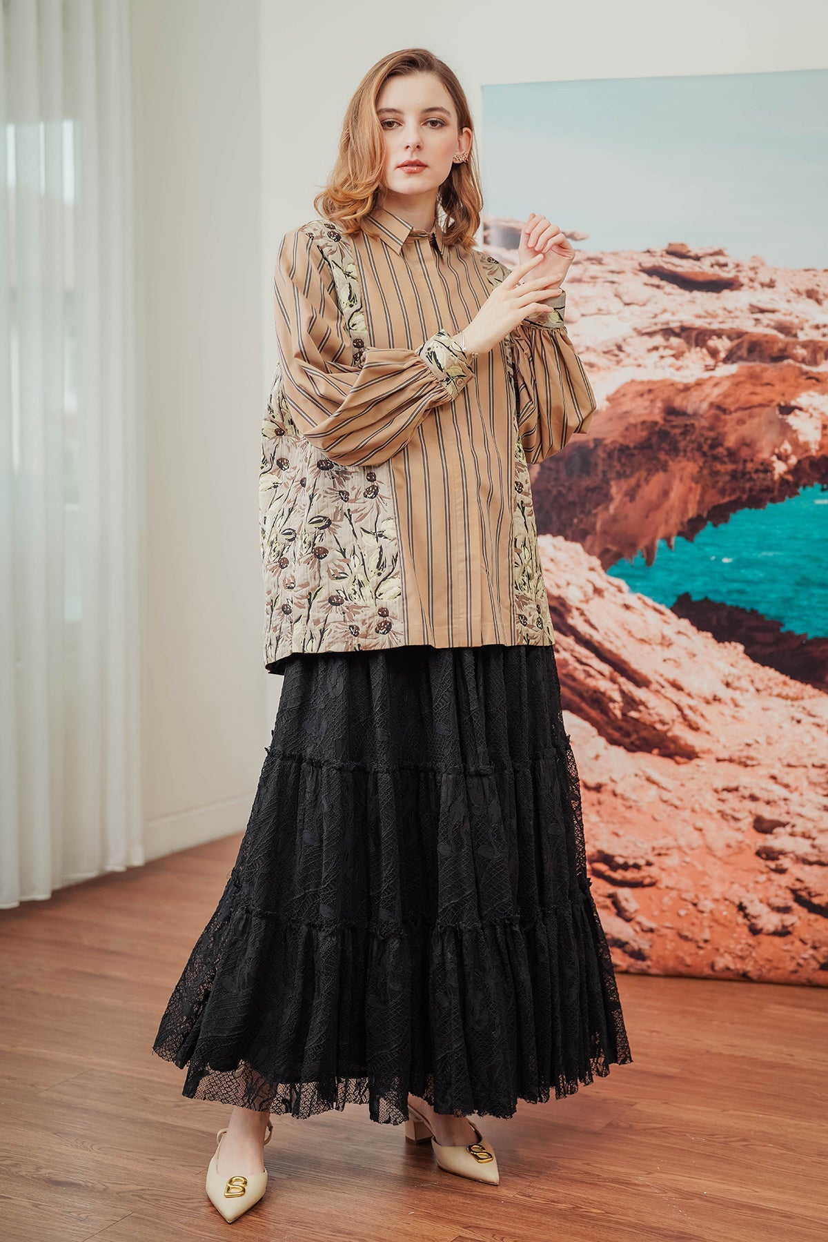 Rasha Floral Shirt - Brown
