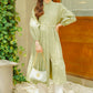 Paula Tiered Shirt Dress - Sage