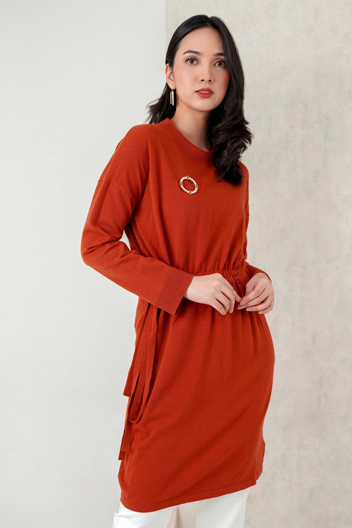 Sandra Knit Top - Brick