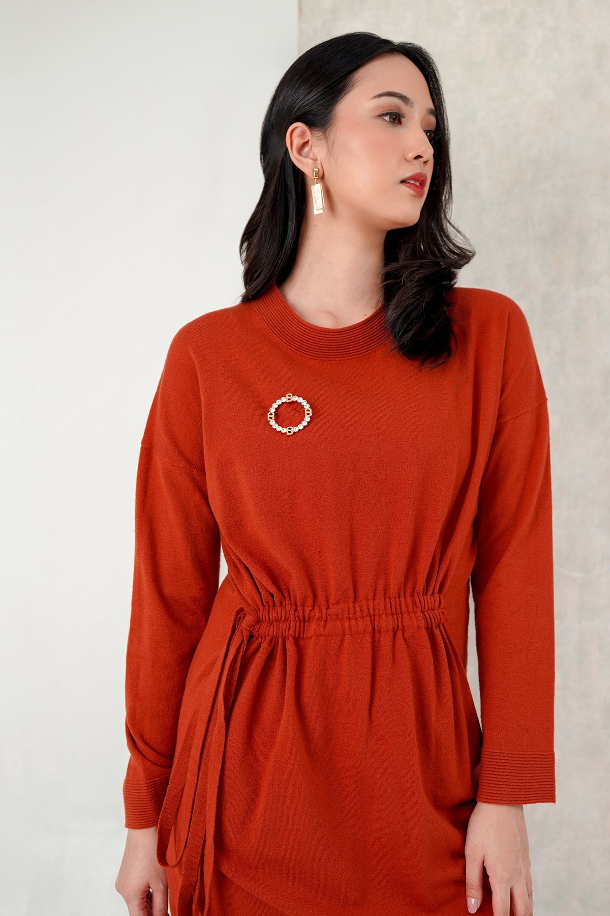 Sandra Knit Top - Brick