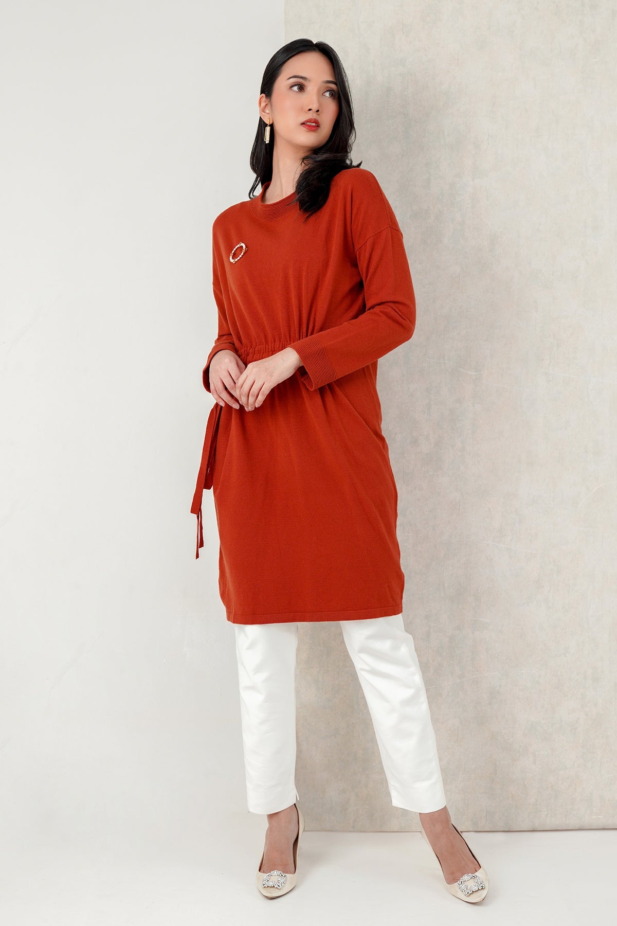 Sandra Knit Top - Brick