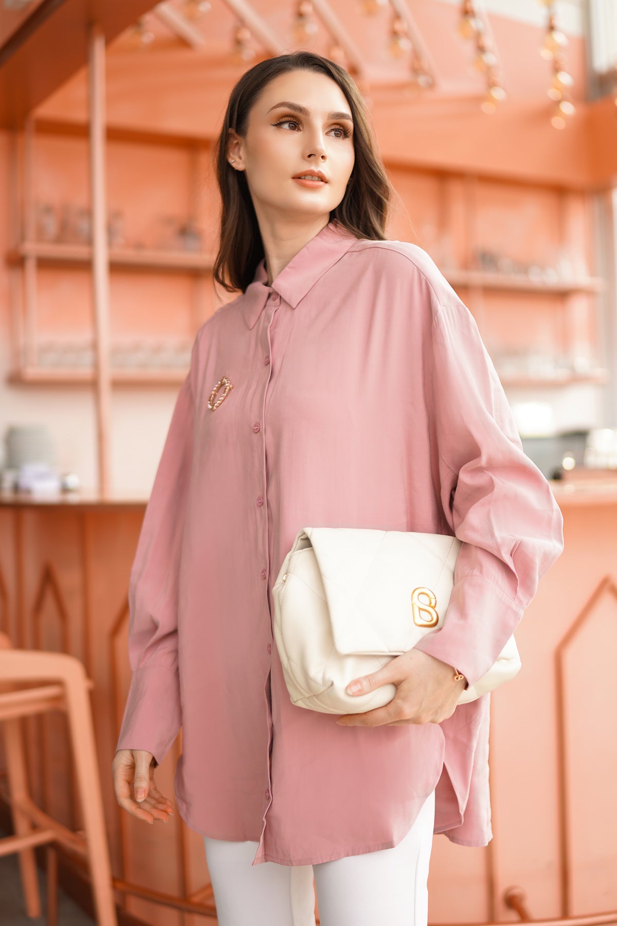 Amira Shirt - Ash Rose