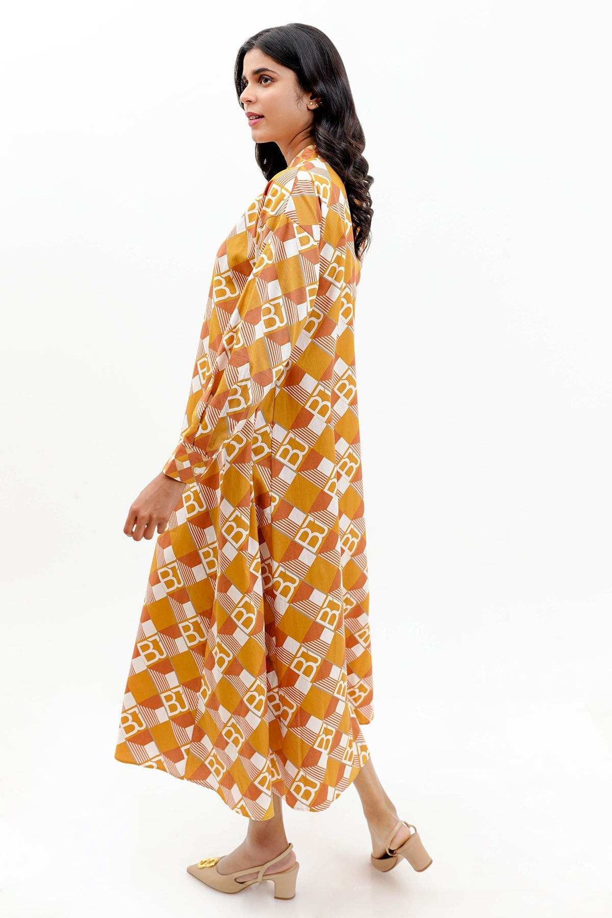 Imara Midi Shirt Dress - Mustard