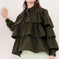 Tiered Ruffle Shirt - Dark Green