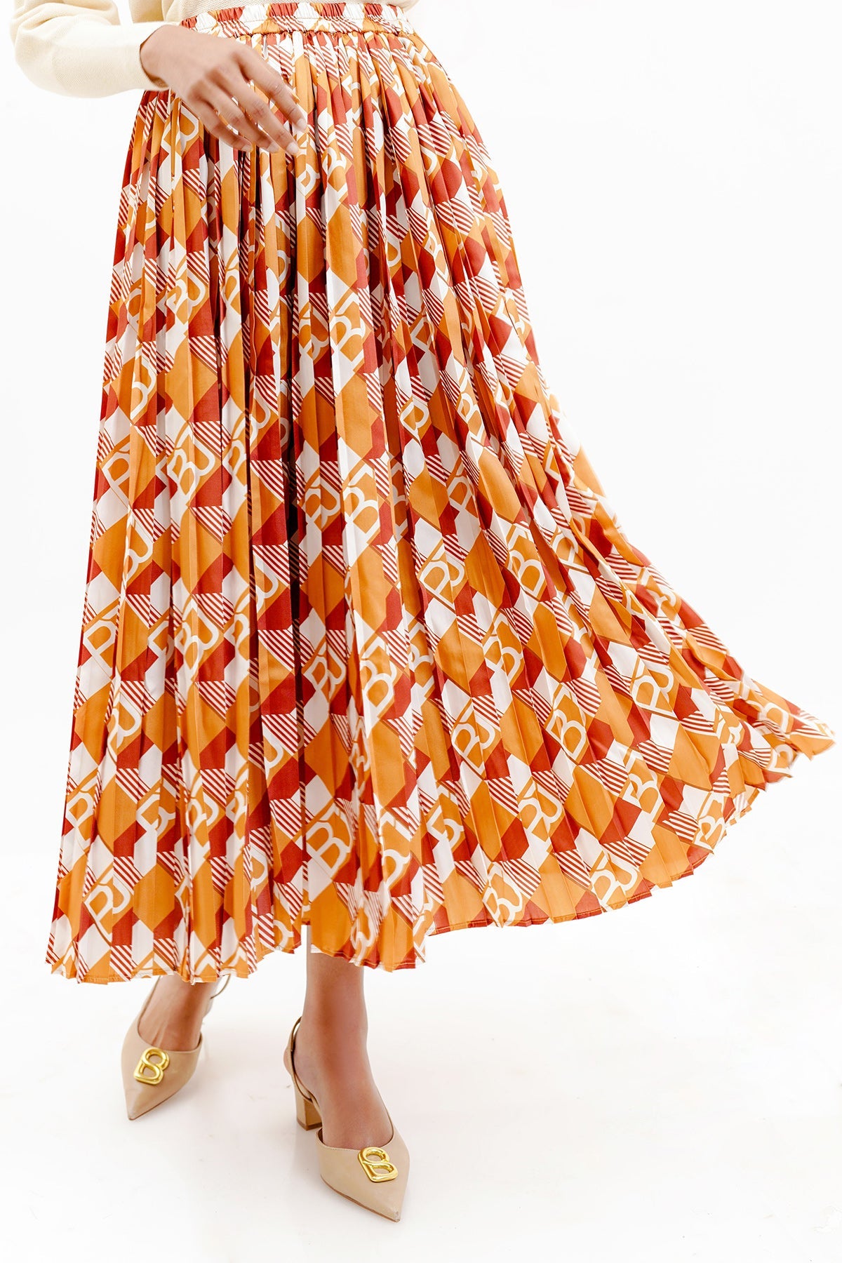 Imara Pleated Skirt - Mustard