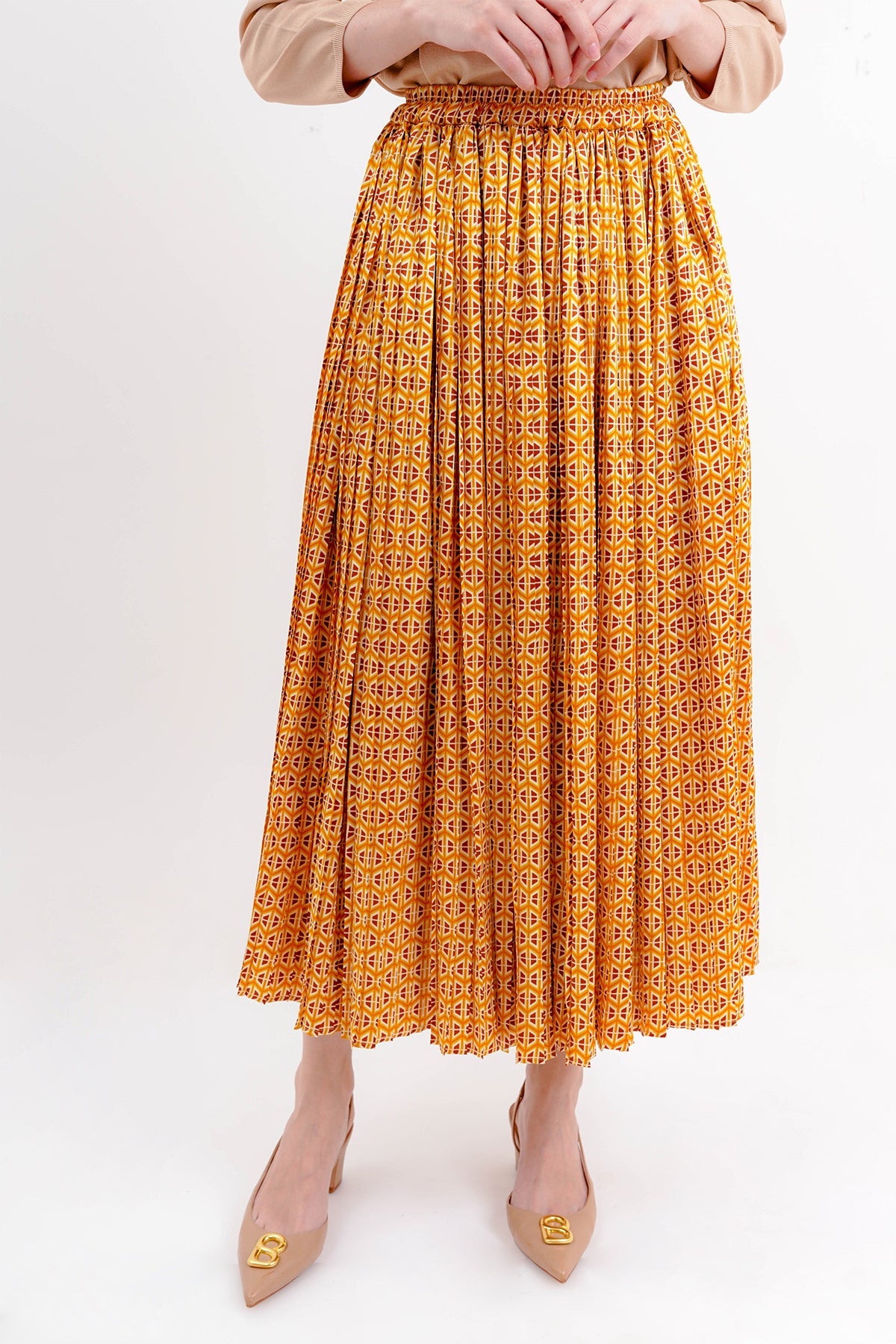 Giani Pleated Skirt - Yellow