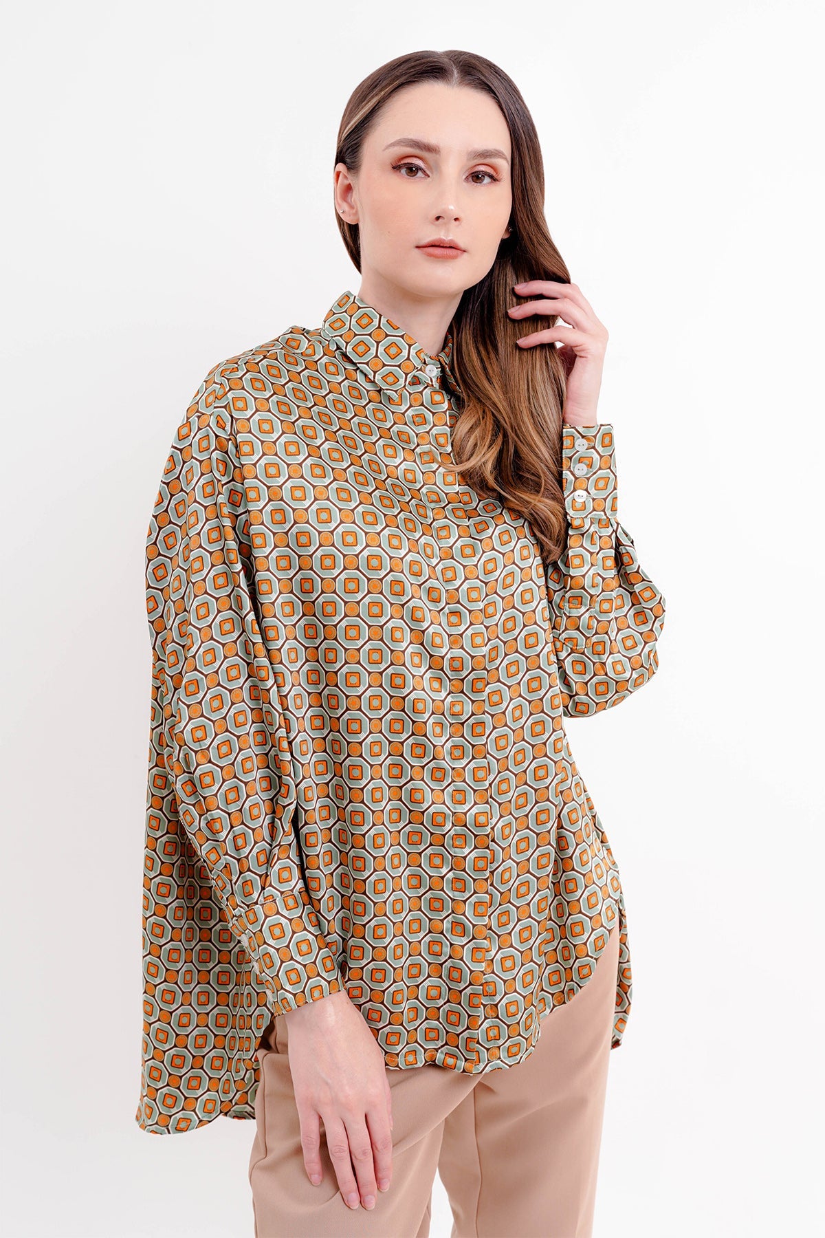 Giani Oversized Shirt - Green
