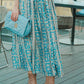 Monogram Pleated Skirt - Blue