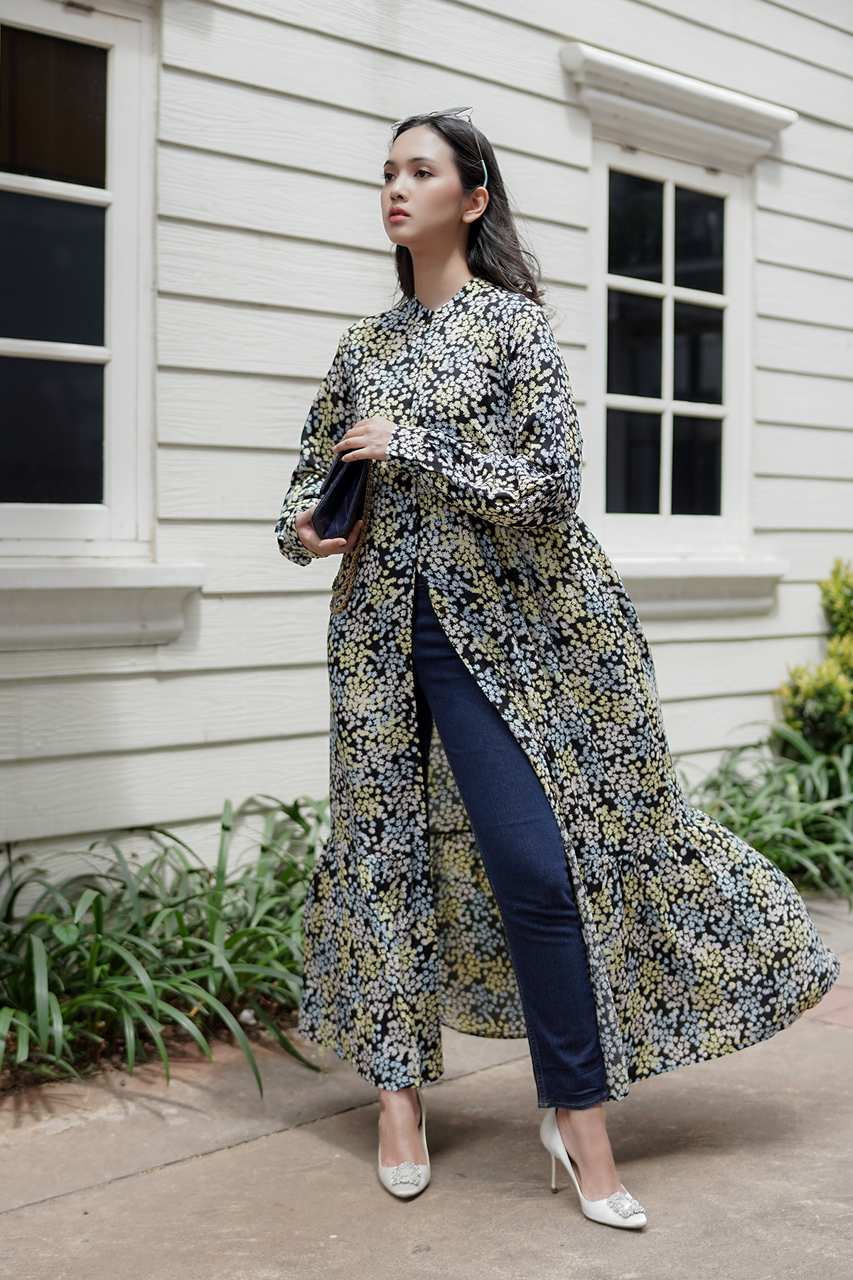 Navy Flower Dress