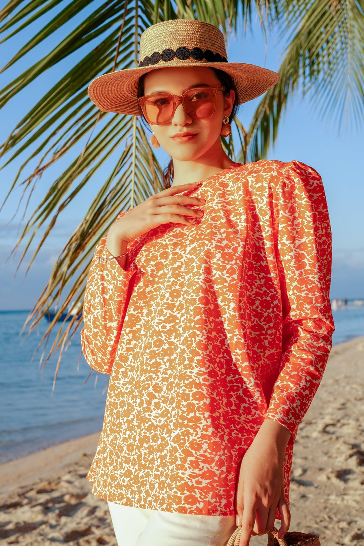 Dahlia Blouse - Orange