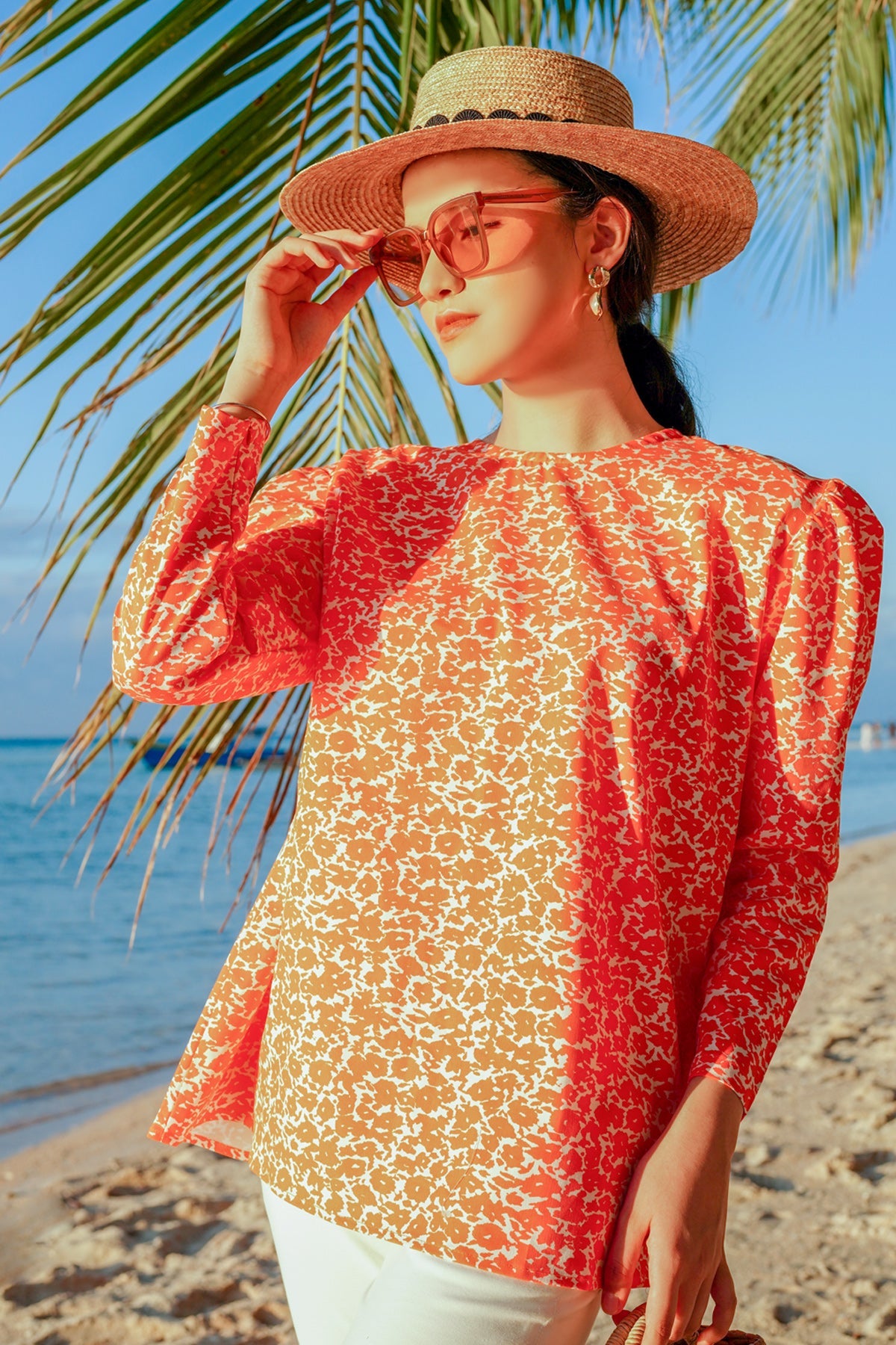 Dahlia Blouse - Orange