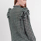 Ruffle Square Shirt - Green