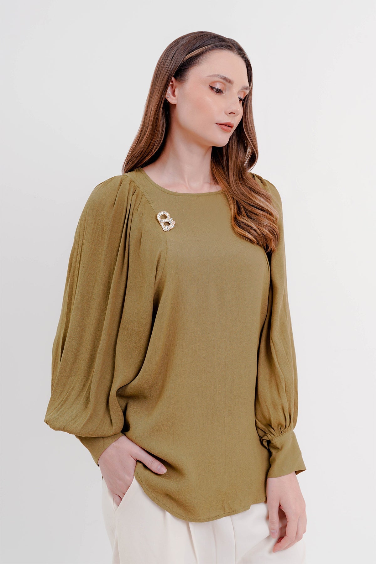 Kina Blouse - Olive