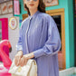 Pleated Shirt - Blue