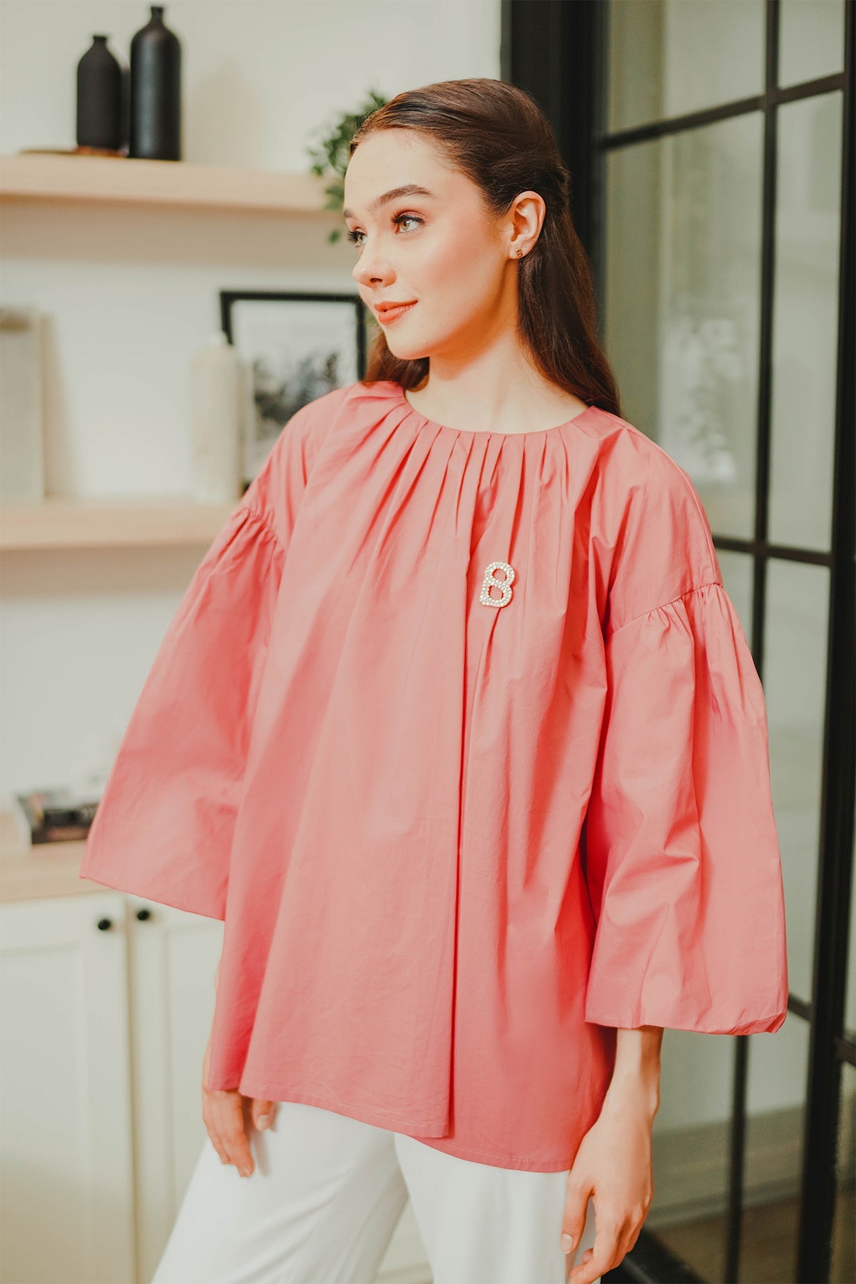 Uma Puffy Blouse - Pink