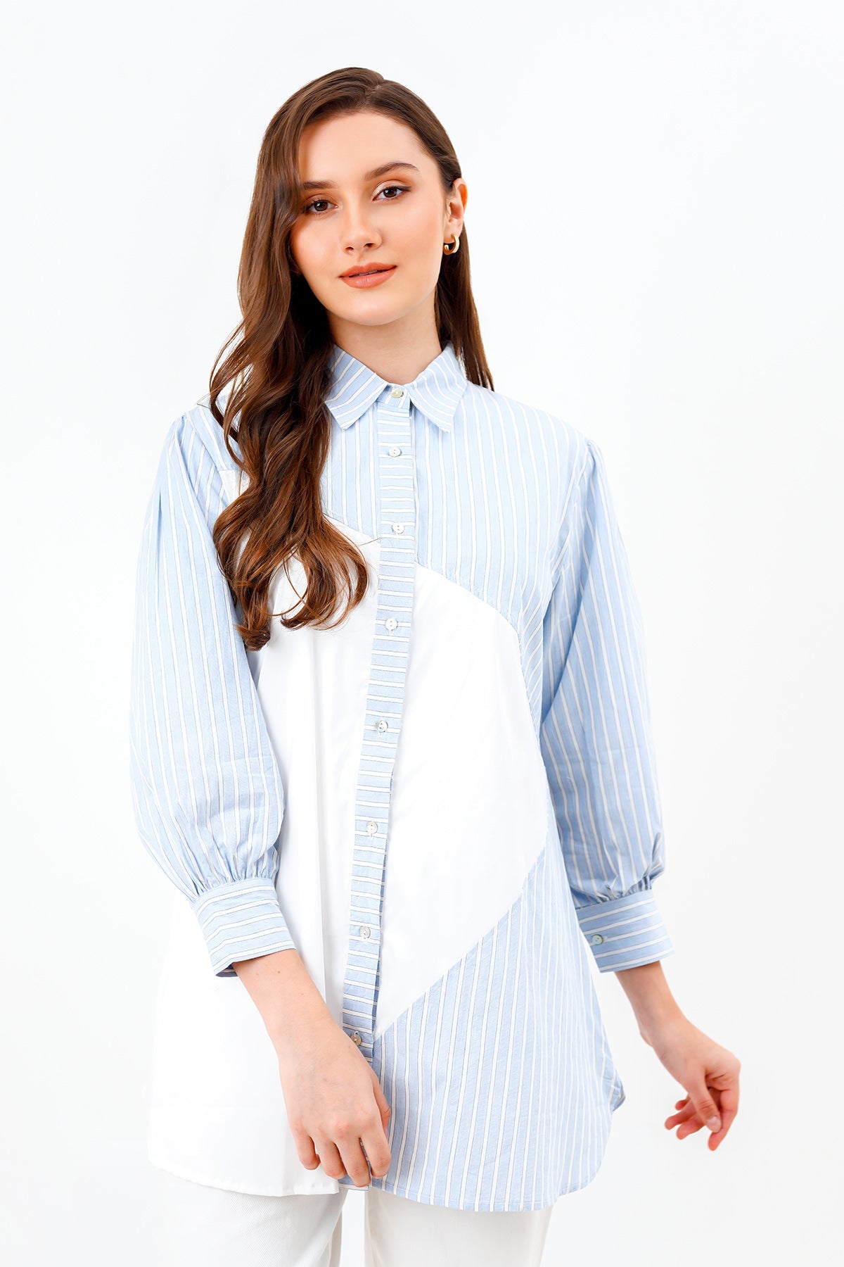 Elise Shirt - Blue/White