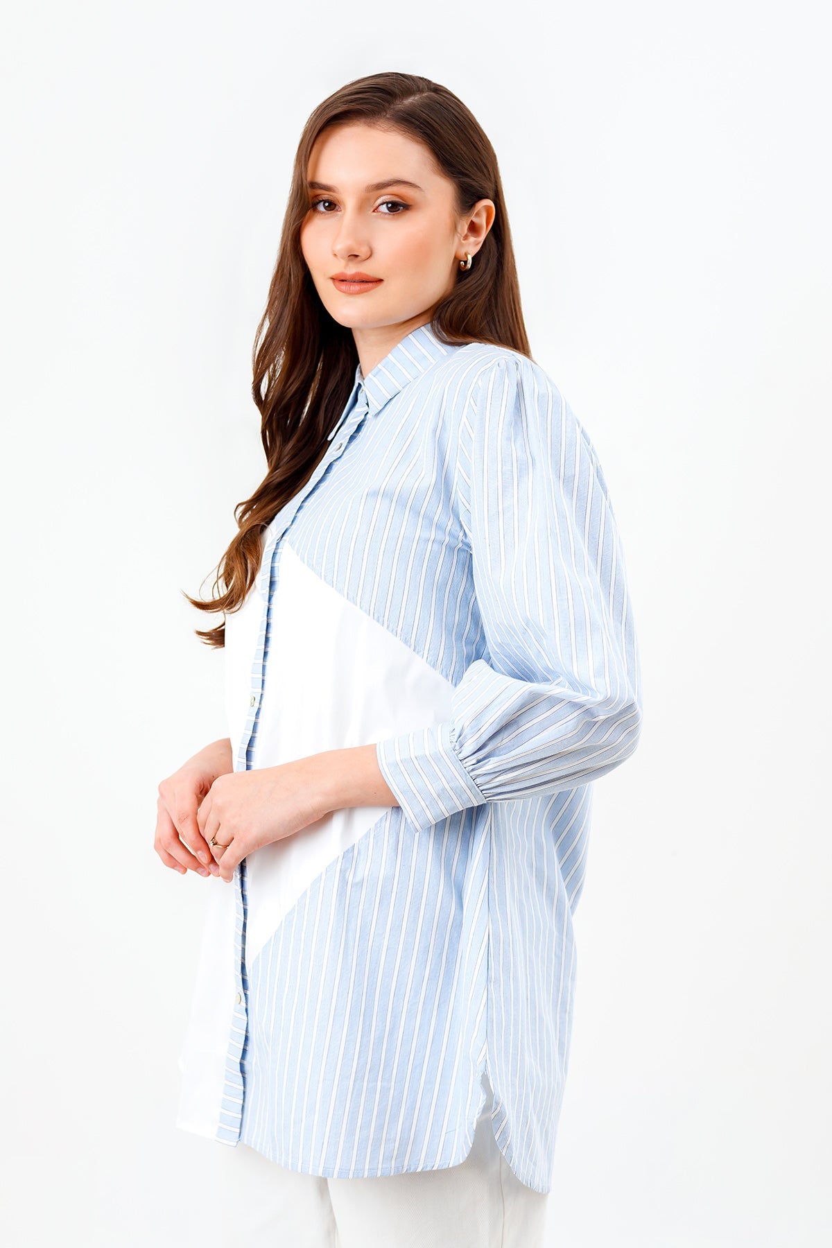 Elise Shirt - Blue/White