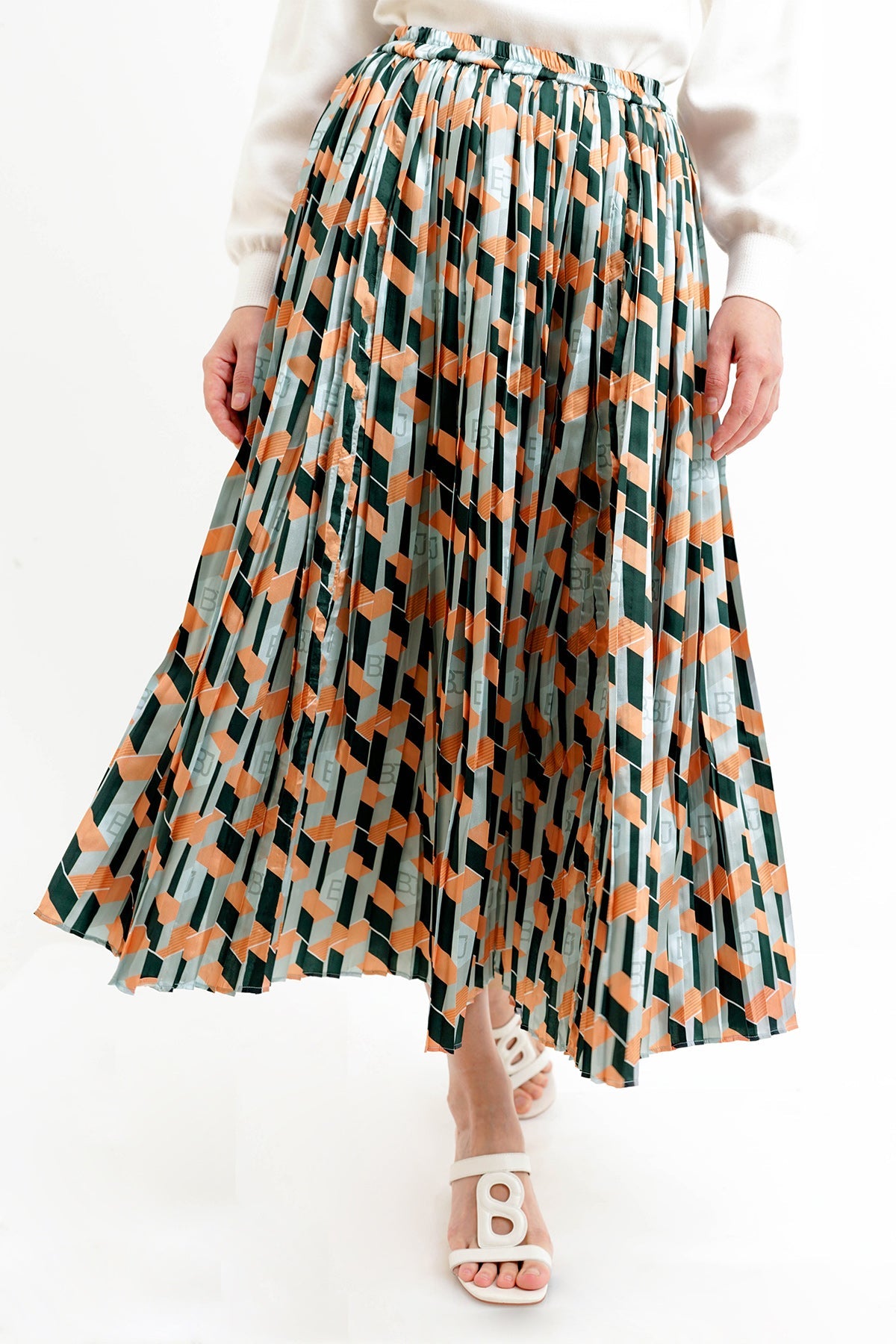 Arnia Pleated Skirt - Green