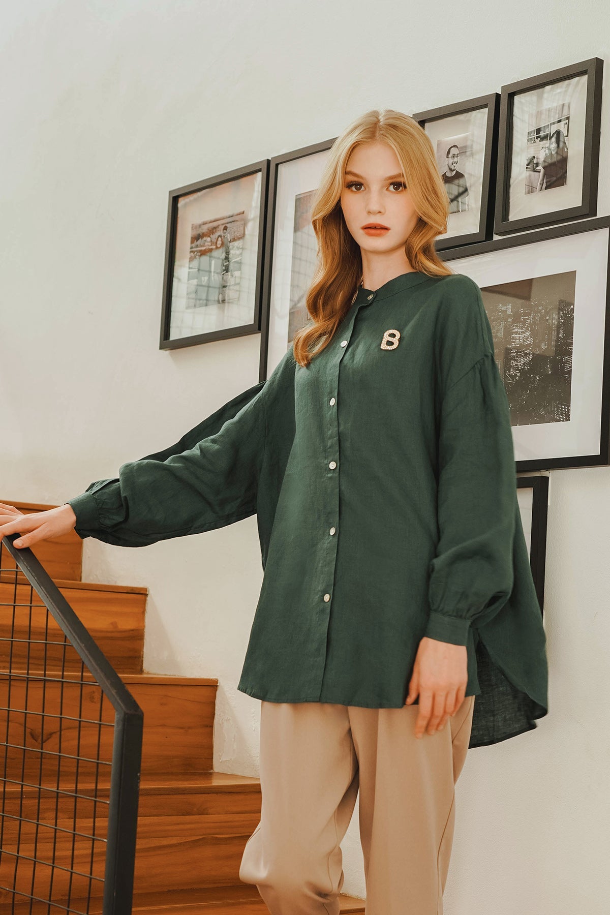 Inez Shirt - Dark Green