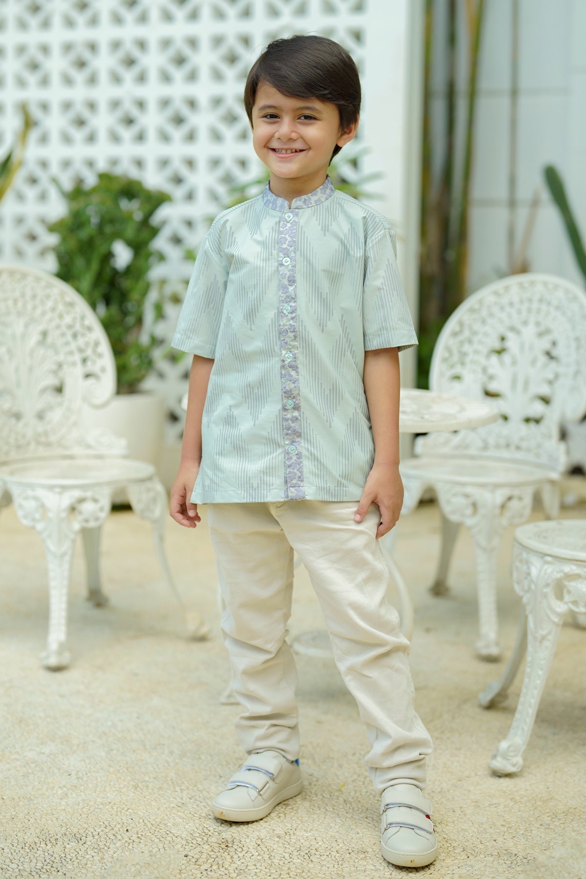 Barri Shirt For Kids - Mint Purple