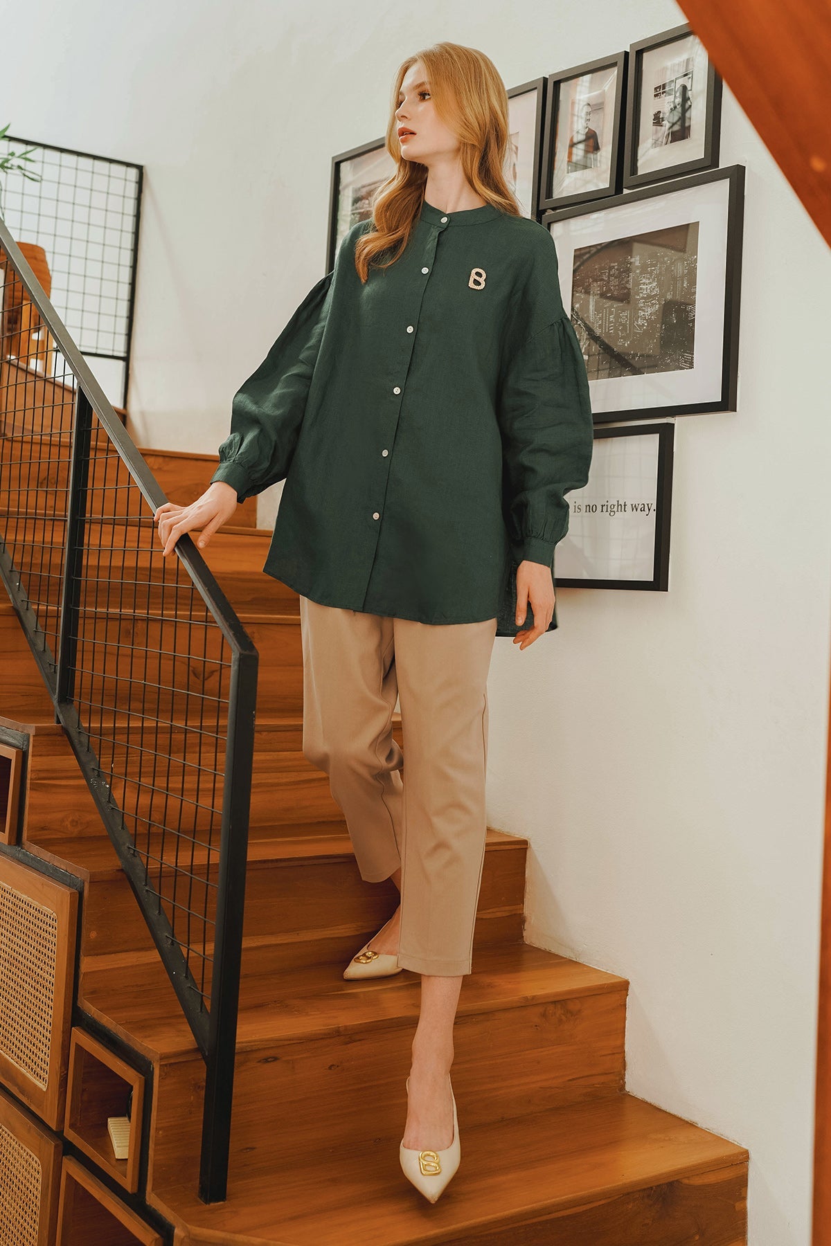Inez Shirt - Dark Green
