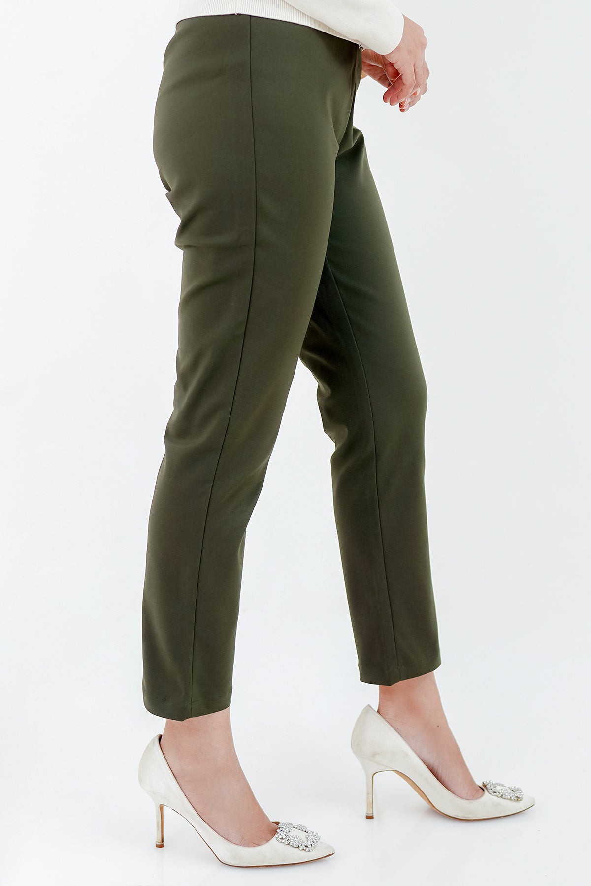 Basic Ankle Pants - Dark Green
