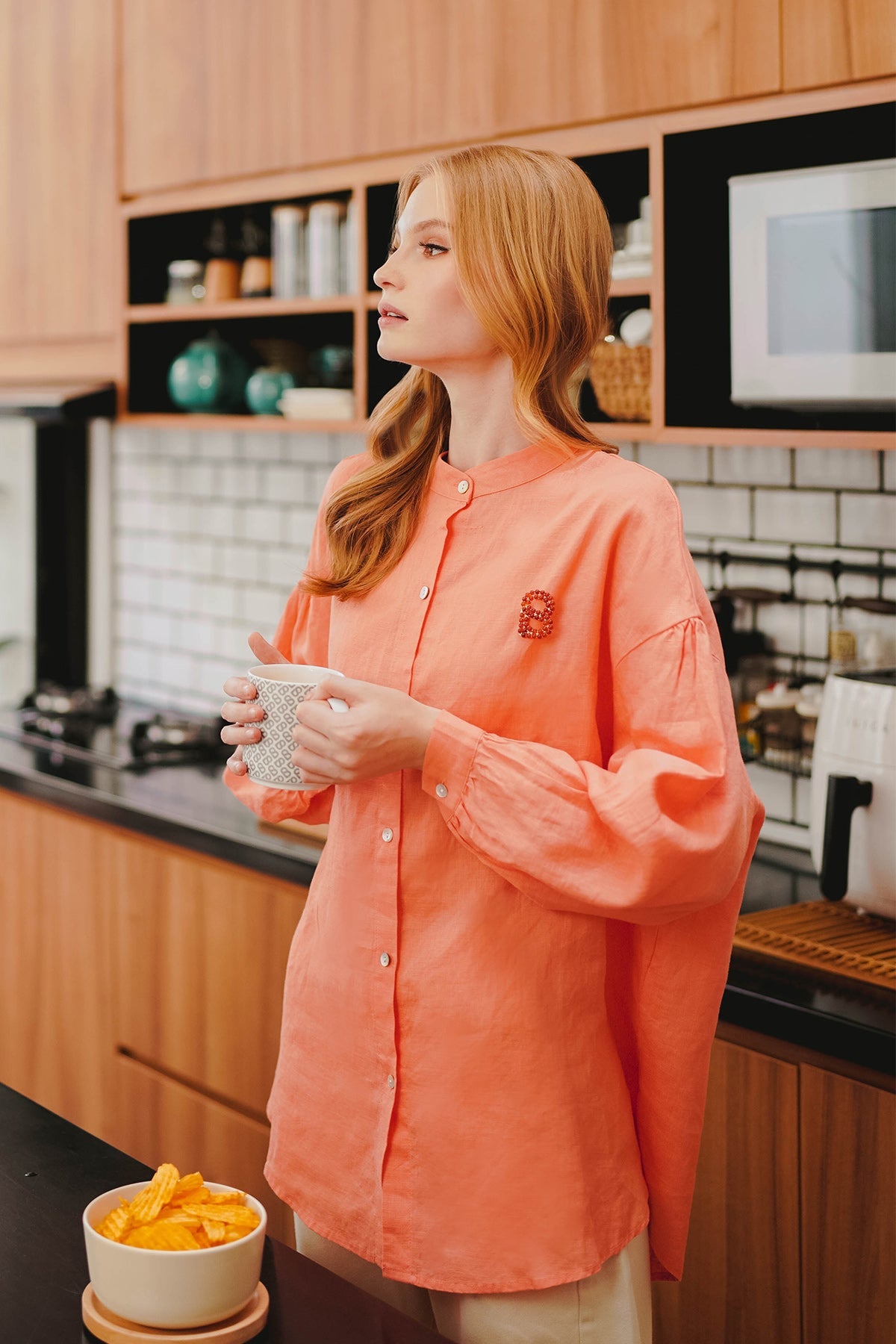 Inez Shirt - Coral