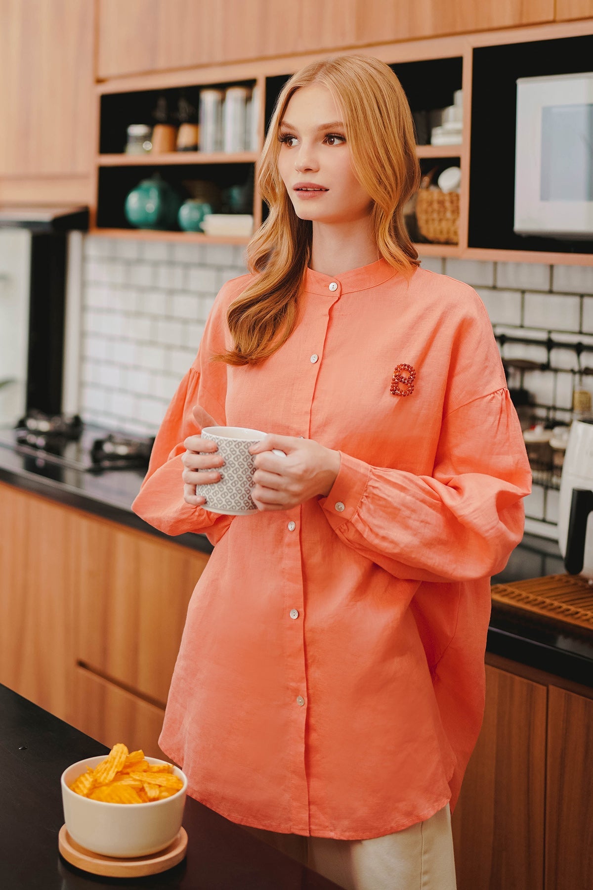 Inez Shirt - Coral