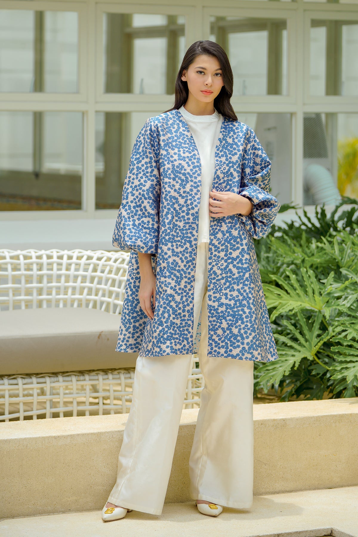 Cera Long Outer - Blue
