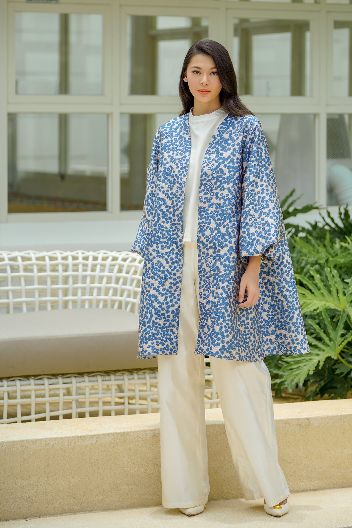 Cera Long Outer - Blue