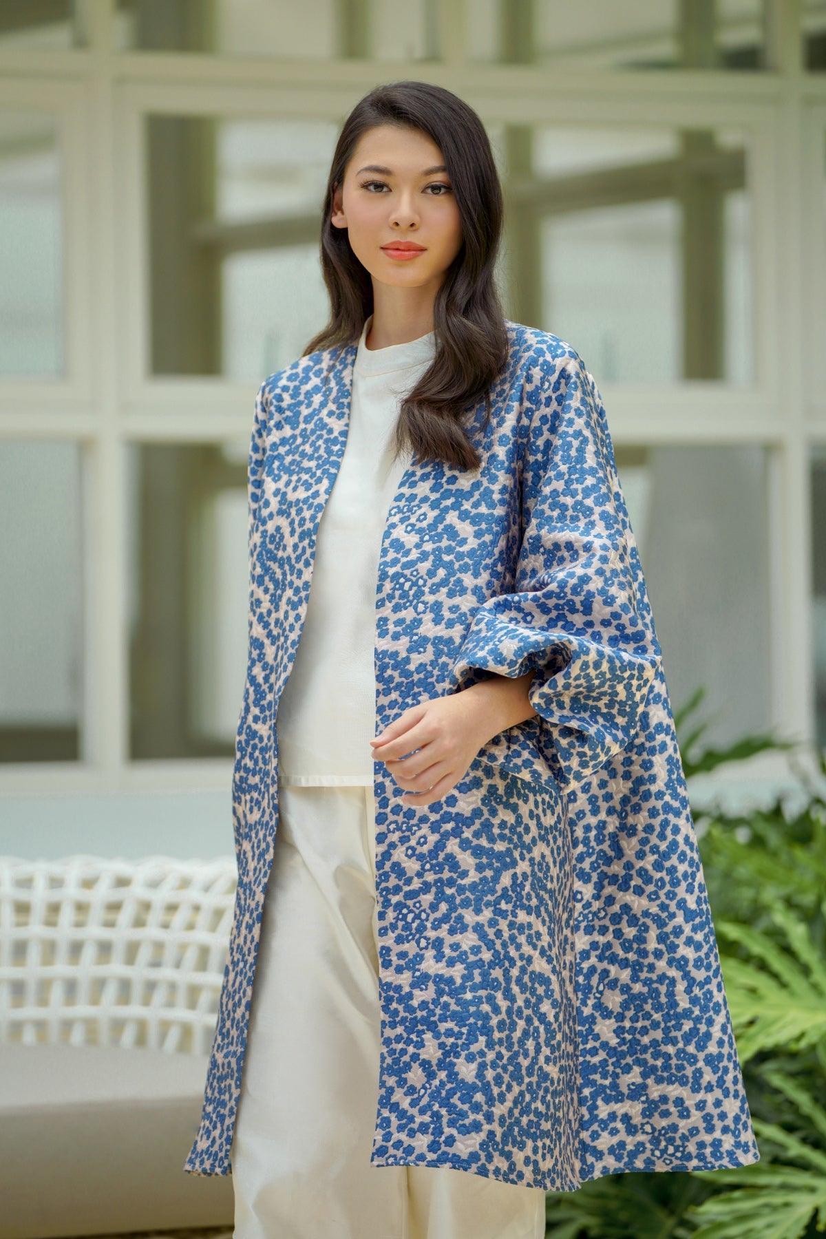 Cera Long Outer - Blue