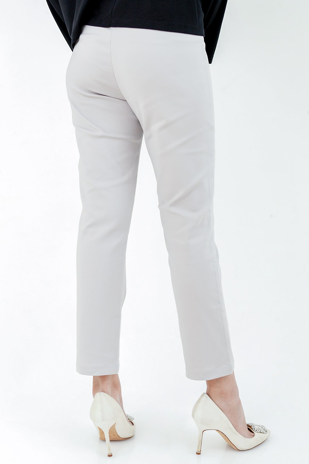 Basic Ankle Pants - Light Grey