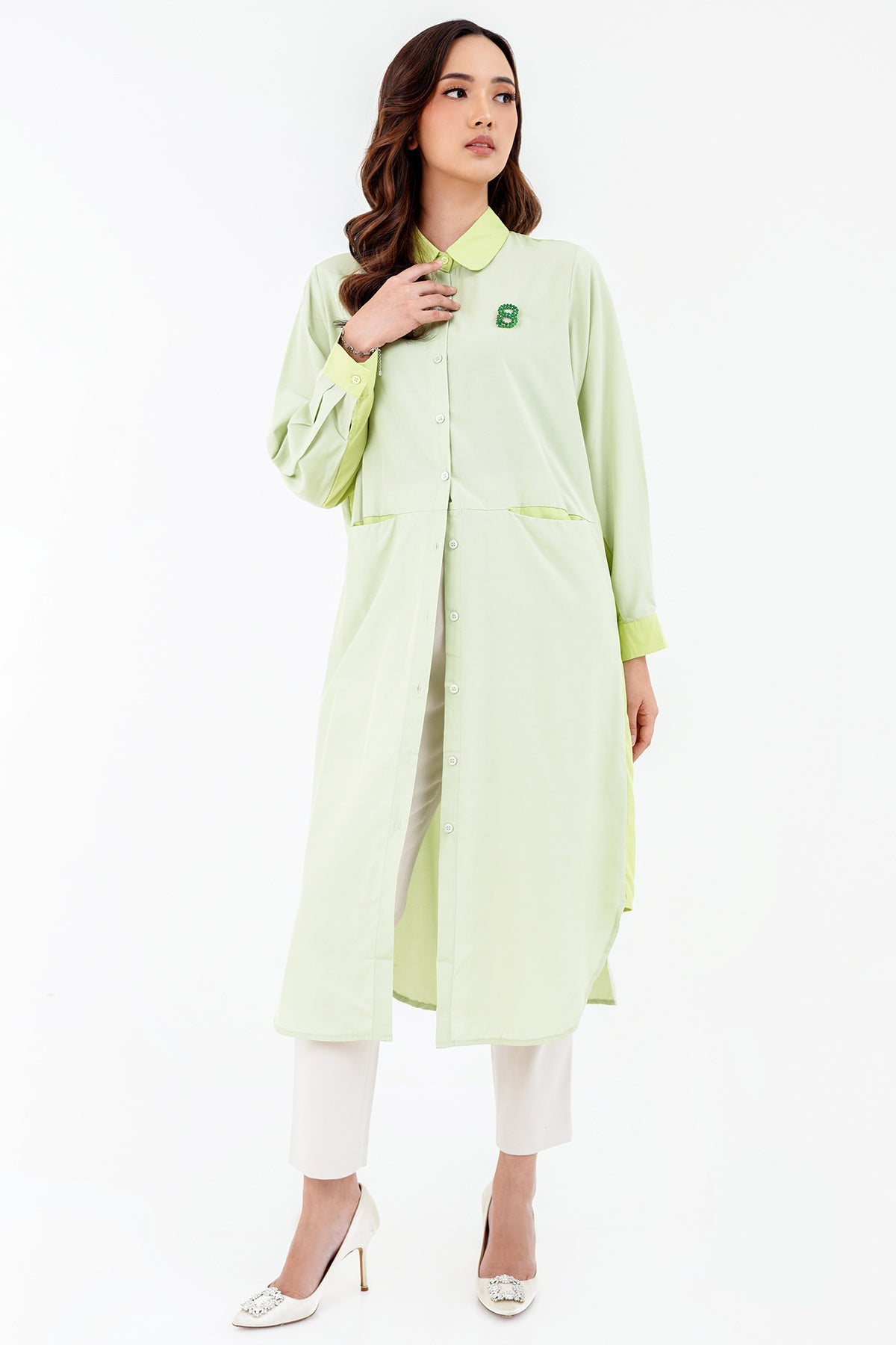 Hilda Shirt Dress - Green