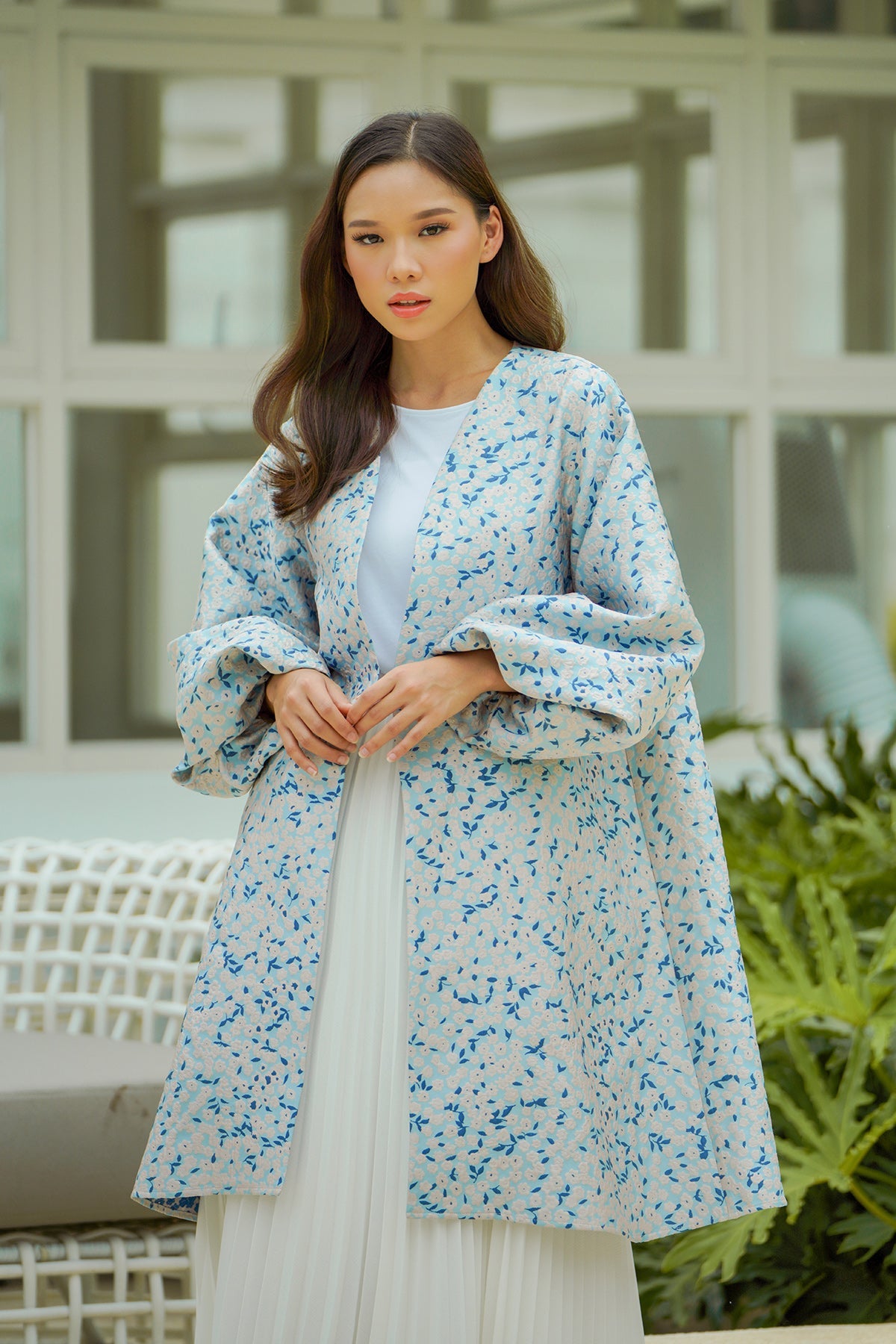 Cera Long Outer - Light Blue