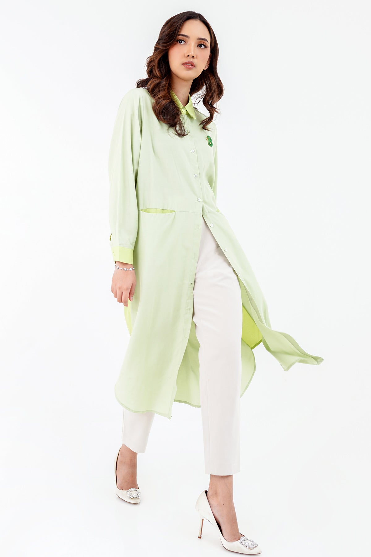 Hilda Shirt Dress - Green