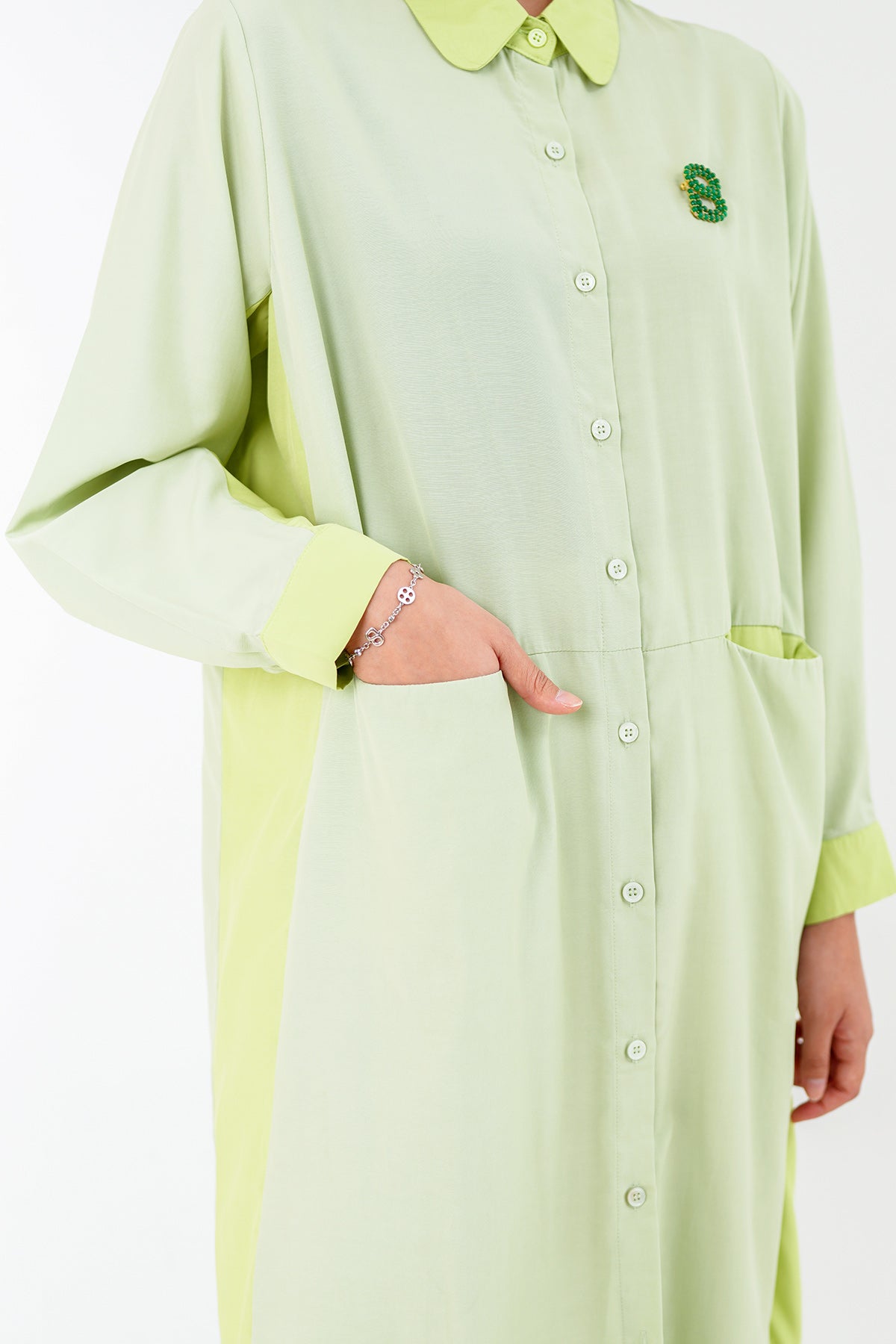 Hilda Shirt Dress - Green