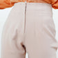 Basic High Waisted Pants - Cream