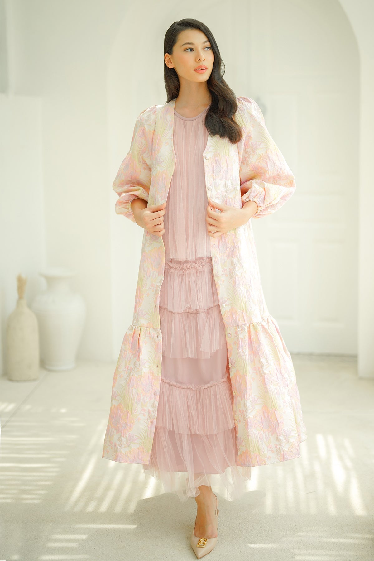 Saira Ruffle Outer - Pink