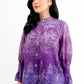 El Mar Minorca Shirt with Puff Sleeve - Purple