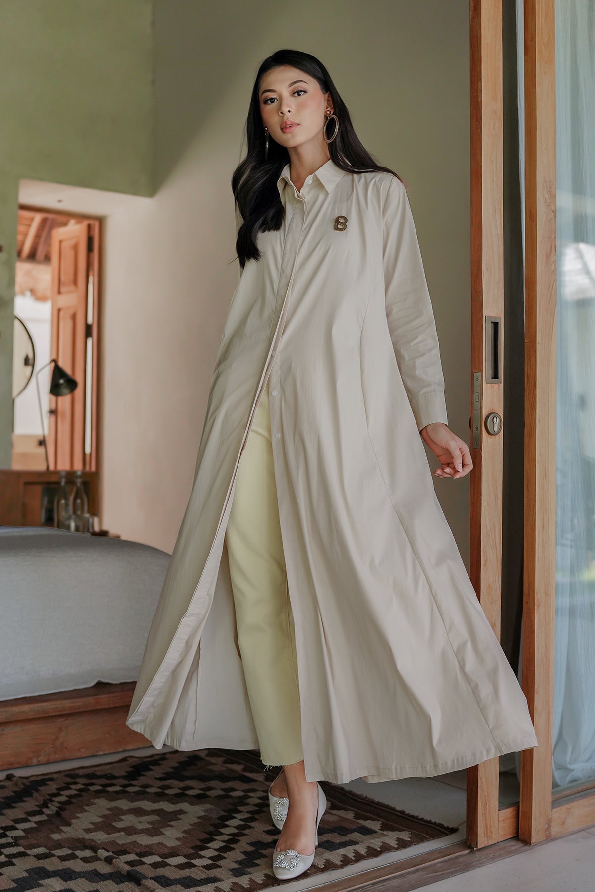 Samara Shirt Dress - Beige