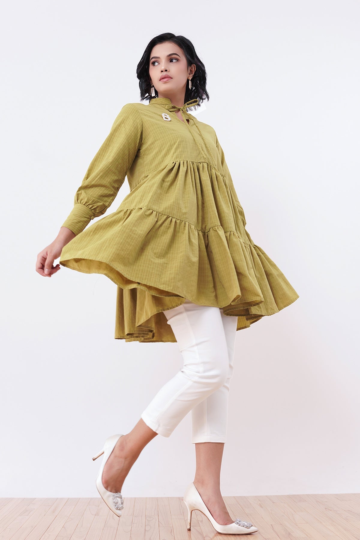 Raline Tiered Top - Green